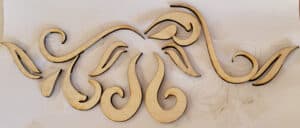 Inlay pieces laser cut