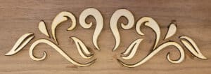 Test wood with inlayed pieces
