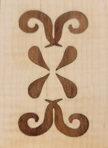Completed endpiece for guitar body